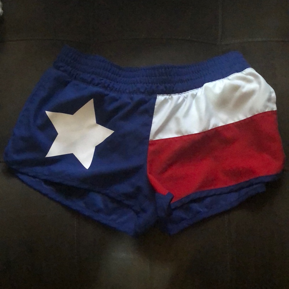 O’rageous Med Texas Flag Running Shorts w/ Pockets